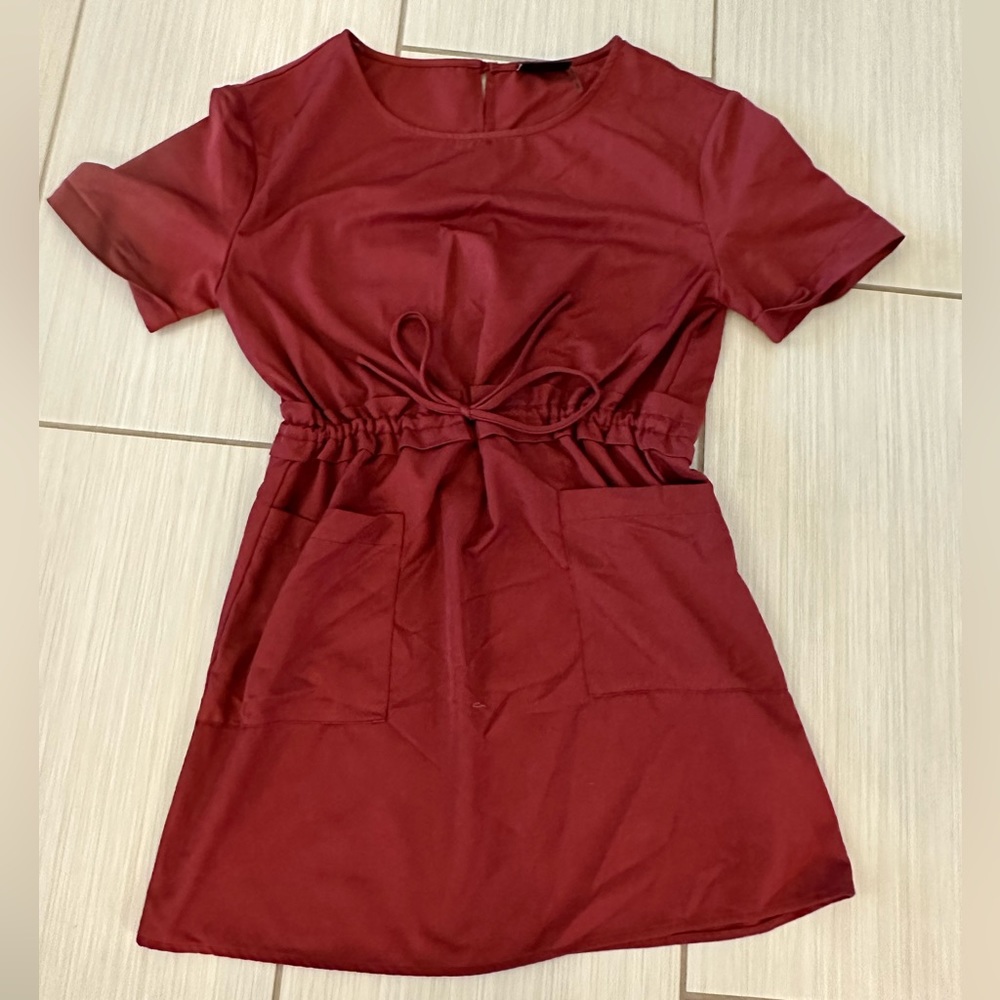 Vici- Wishful Thinking Drawstring Pocketed Dress-… - image 1